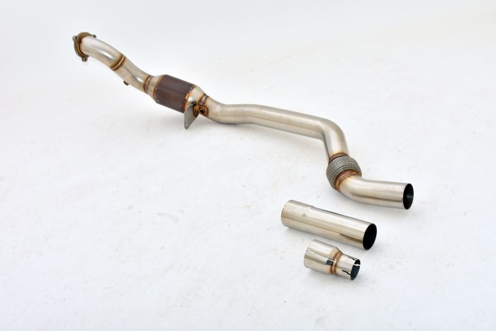 76mm Downpipe mit 200 Zellen HJS Sport-Kat. Mercedes R172 SLK